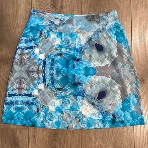 Lija 17” Blue Print Golf‎ Skirt Size XS/S